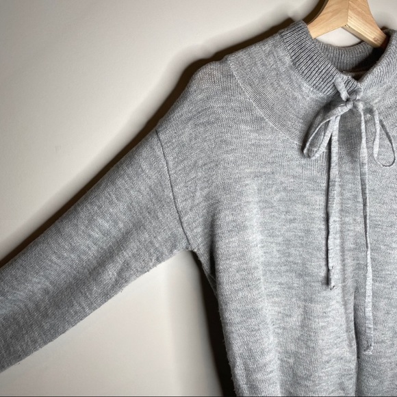 ⭐️2/$35⭐️ Grey Mock Neck Lightweight Knit Sweater - Picture 4 of 8
